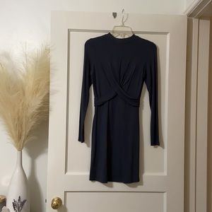 TOPSHOP midi dress (navy blue color)